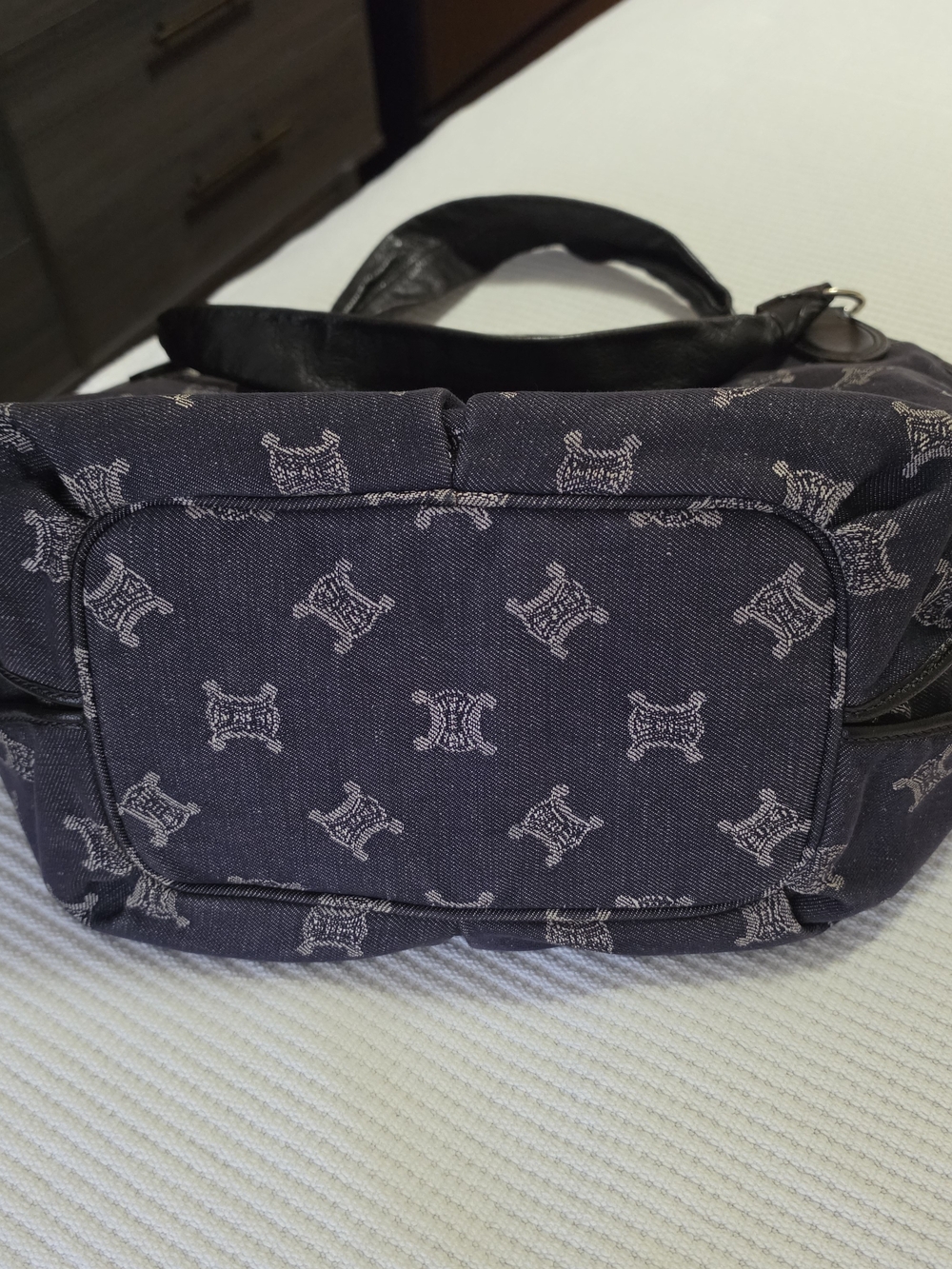 Celine Macadam Denim Shoulder Bag - Picture 6 of 10